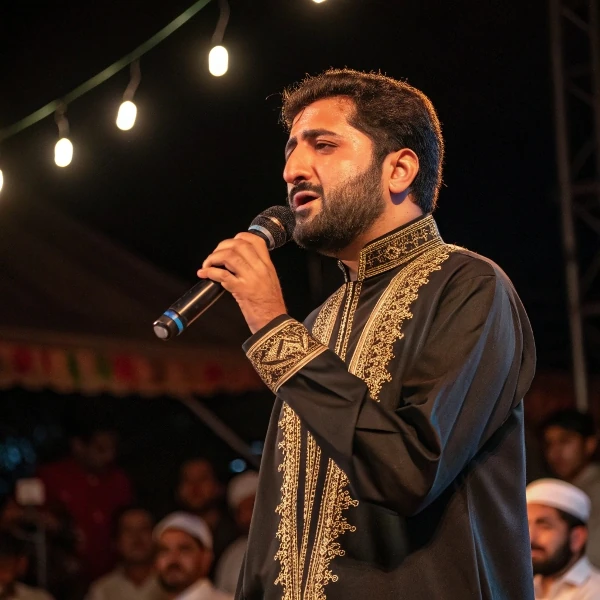 محسن حسامی خواننده کرمانجی در مشهد هاشمیه